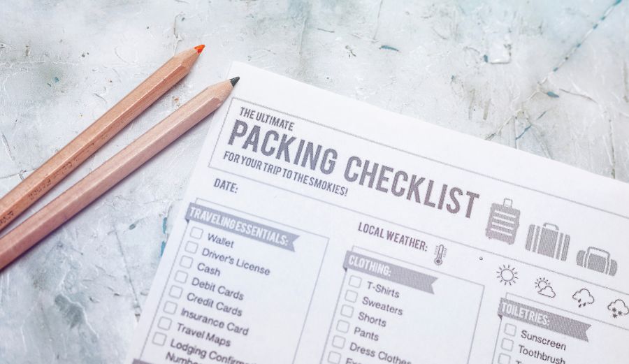 Packing Checklist