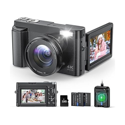 Digital Camera with 180° Flip Screen