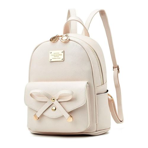 I IHAYNER Girls Bowknot Cute Leather Mini Backpack