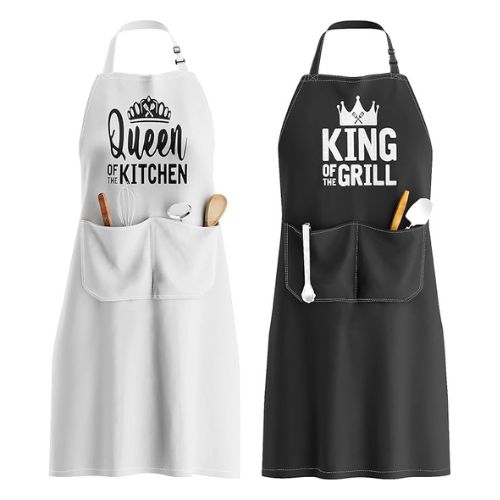 King & Queen Apron Set