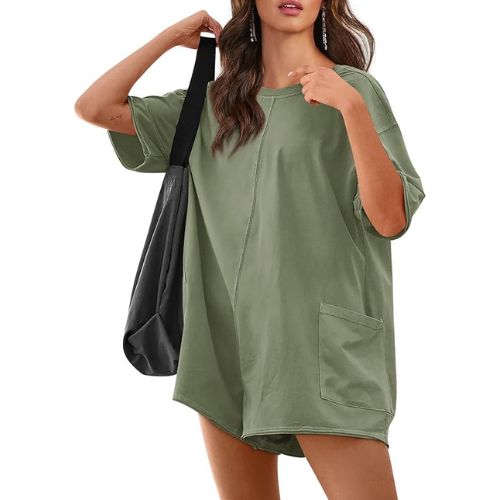 Yousify Women's Athletic Oversized Romper